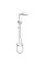 Душевая колонна KOER KB-56007-04 со смесителем, 3 функции (Цвет хром+белый) (KR5159)