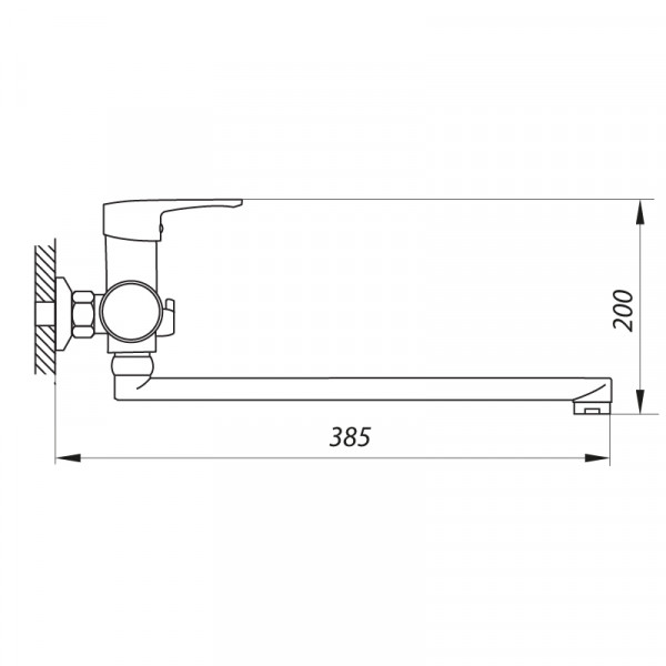 Смеситель для ванны Zerix FIV A439 (ZX2927)