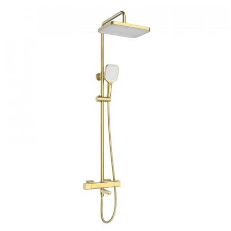 Душевая колонна Mixxus Premium VIRGO 009-J BRUSHED GOLD с термостатическим смесителем, 3 функции (M