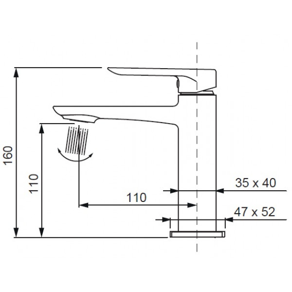 Смеситель для умывальника Koer KB-10028-01 (KR5289)
