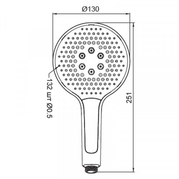Лейка для душа Koer KP-0401-01 (3 функции) (KR4979)