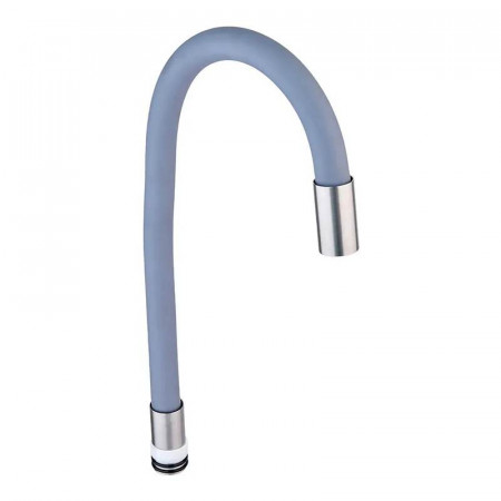 Излив силиконовый для смесителя из нерж. стали SUS304 Mixxus SPO-06.SUS Refl.Gray (MI6065)