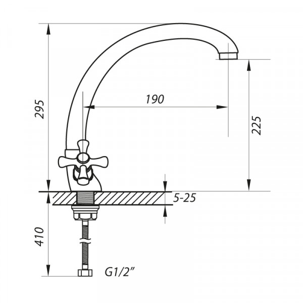 Смеситель для кухни Zerix TLB 856 (ZX0078)