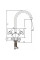 Смеситель для кухни Haiba Dominox 275 (HB0091)