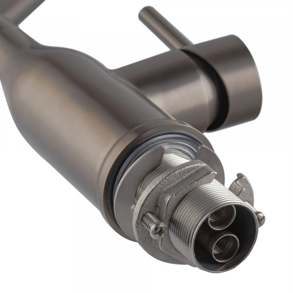 Смеситель для кухни Koer KI-70026-07 с черным силиконовым изливом (KR5211)
