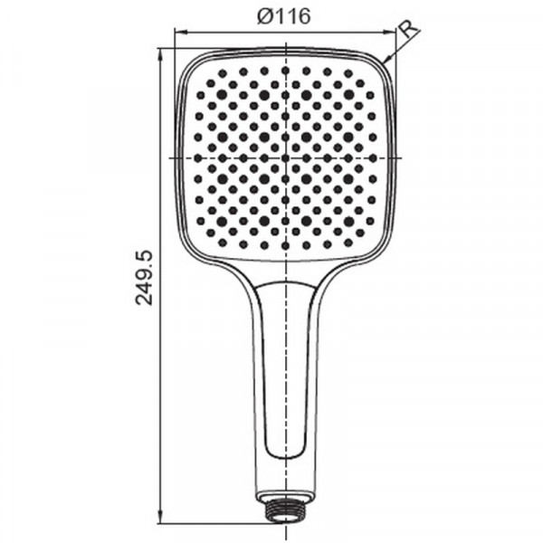 Лійка для душу Koer KP-0402-07 (3 функції) (KR4989)