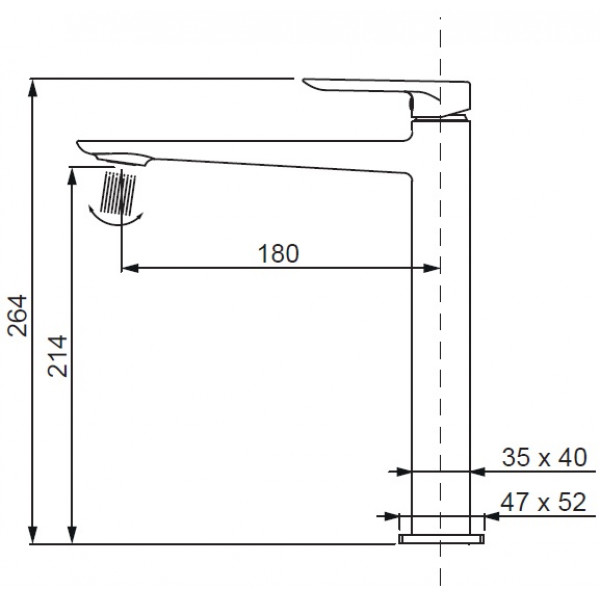 Смеситель для умывальника Koer KB-11028-12 высокий (KR5295)