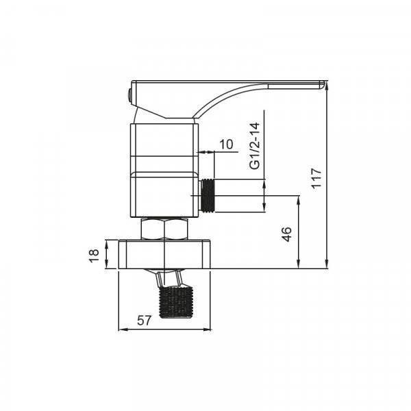 Смеситель для душа Koer KB-30010-01 (Цвет хром) (KR3486)