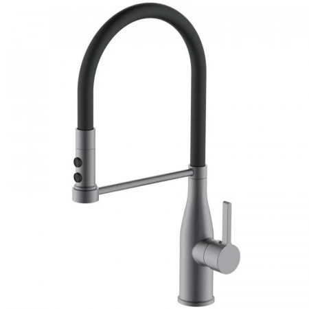 Смеситель для кухни Mixxus Premium Summer 017 GRAPHITE REFL.BLACK (MI6962)