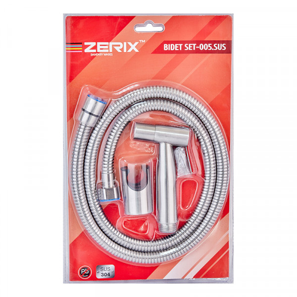 Набір для душу гігієнічного Zerix Bidet SET-005.SUS (нерж. сталь) (ZX5026)