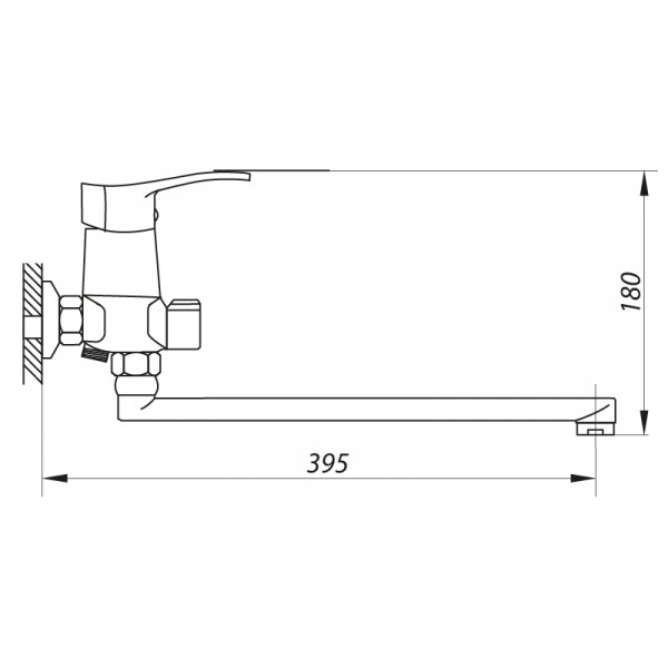 Смеситель для ванны Zerix LUN7 279 (ZX0430)