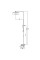 Душевая колонна KOER KB-56007-04 со смесителем, 3 функции (Цвет хром+белый) (KR5159)