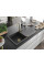Гранітна кухонна мийка MEXEN LEO BLACK GRANITE + сифон GOLD