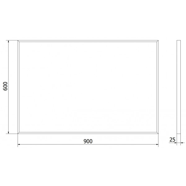 Дзеркало MEXEN LOFT 90x60 BLACK прямокутне
