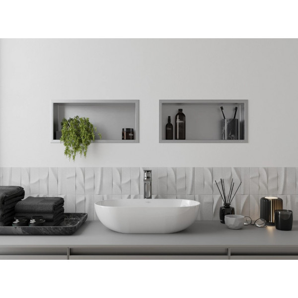 Вбудована полиця MEXEN X-Wall-R 45x20 INOX з обідком