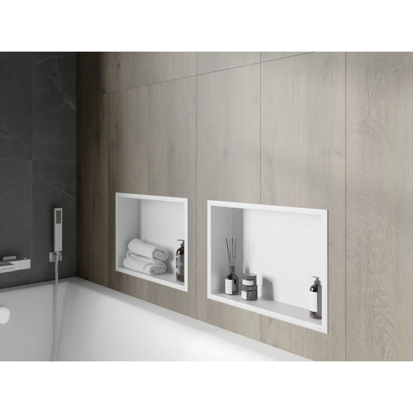 Вбудована полиця MEXEN X-Wall-R 45x30 WHITE з обідком