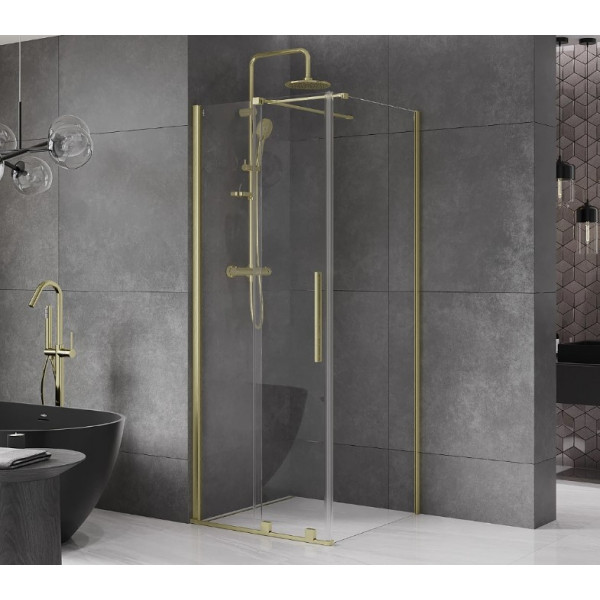 Душова кабіна MEXEN VELAR 120х120 BRUSHED GOLD