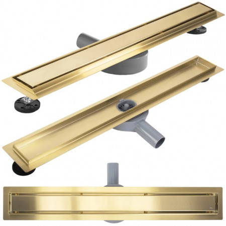 Трап для душа REA NEOX 100 PRO BRUSHED GOLD 2в1 матовое золото