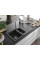 Гранітна кухонна мийка MEXEN MATIAS BLACK GRANITE + сифон CHROME