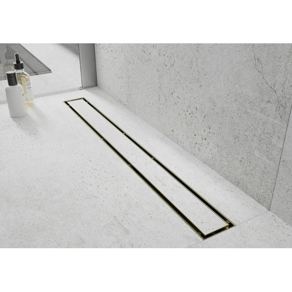 Трап для душу MEXEN FLAT 80 M13 GOLD 360 ° золотий