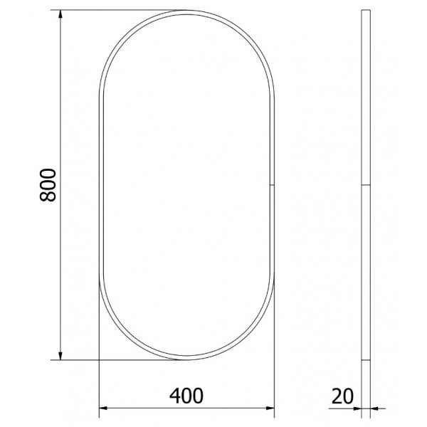 Дзеркало MEXEN LOFT 80x40 GOLD овальне