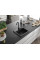 Гранітна кухонна мийка MEXEN MILO BLACK SILVER + сифон BLACK