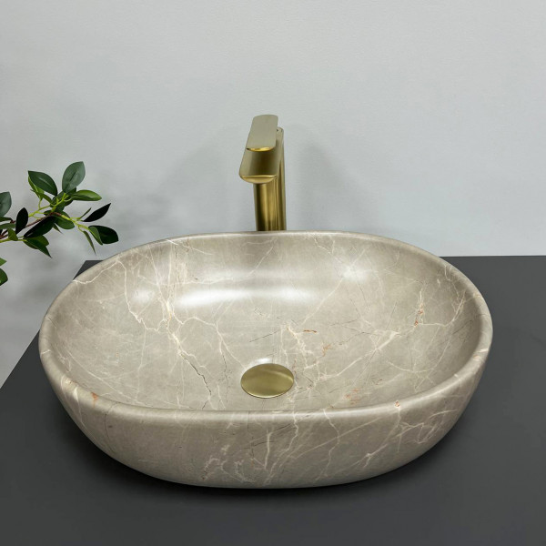 Умывальник (раковина) VBI MODENA S BEIGE STONE MATT накладной