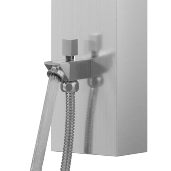 Душова панель CORSAN SNAKE INOX LED з виливом
