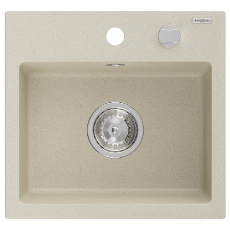 Гранітна кухонна мийка MEXEN MILO BEIGE + сифон CHROME