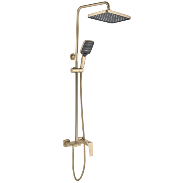 Душевой гарнтитур REA JOE BRUSHED GOLD с изливом
