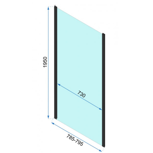 Душова кабіна REA RAPID FOLD 80x100 BLACK