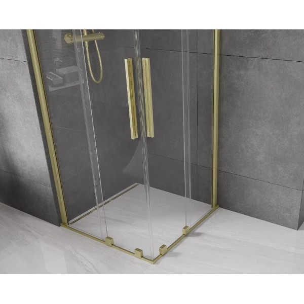 Душова кабіна MEXEN VELAR DUO 100х100 BRUSHED GOLD