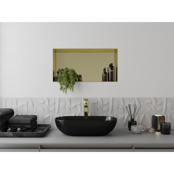 Вбудована полиця MEXEN X-Wall-NR 60x30 GOLD без обідка