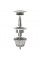 Сифон для раковины REA NICKEL BRUSHED универсальный + CLICK-CLACK *