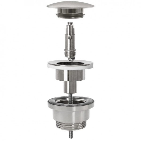 Сифон для раковины REA NICKEL BRUSHED универсальный + CLICK-CLACK *