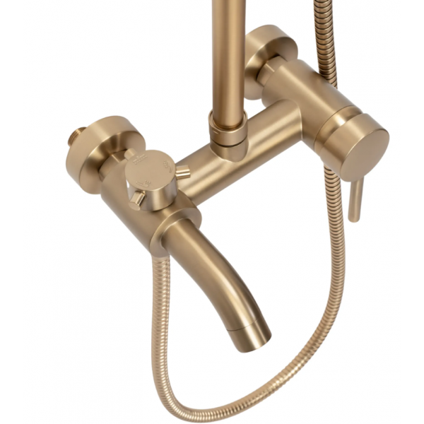 Душевой гарнитур REA LUIS BRUSHED GOLD матовое золото с изливом