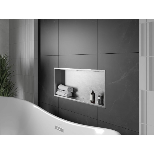 Вбудована полиця MEXEN X-Wall-R 75 INOX з обідком