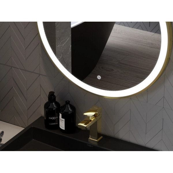 Дзеркало MEXEN ESSO 60 GOLD LED кругле