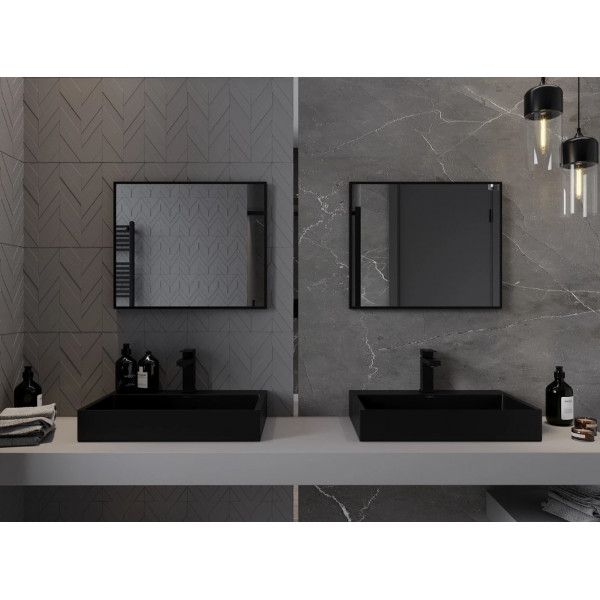 Дзеркало MEXEN LOFT 60x50 BLACK прямокутне