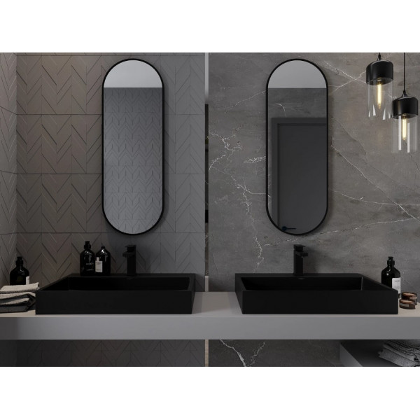 Дзеркало MEXEN LOFT 100x35 BLACK овальне