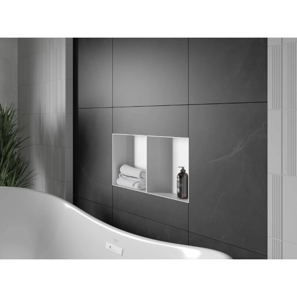 Вбудована полиця MEXEN X-Wall-NR 60x30 WHITE без обідка