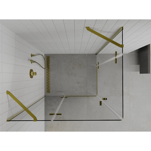 Душова кабіна MEXEN ROMA DUO 80x70 GOLD