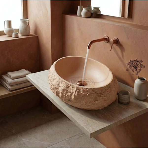 Умывальник (раковина) REA MIKA LIGHT TERRACOTTA MATT накладной