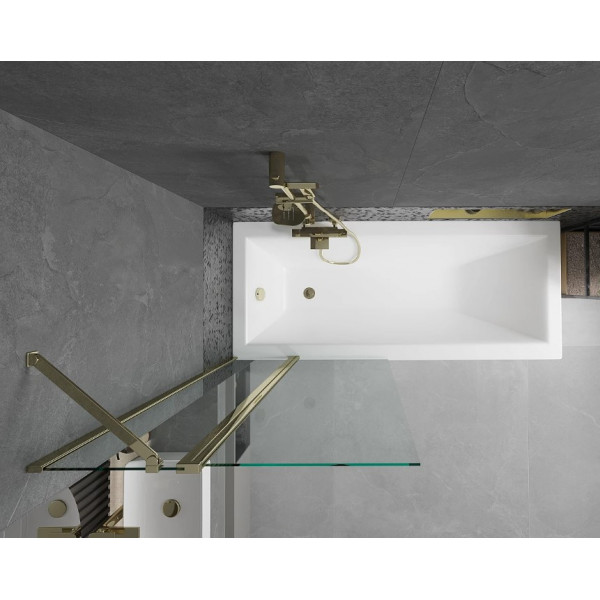 Шторка для ванни MEXEN FLIP 80 GOLD рухома