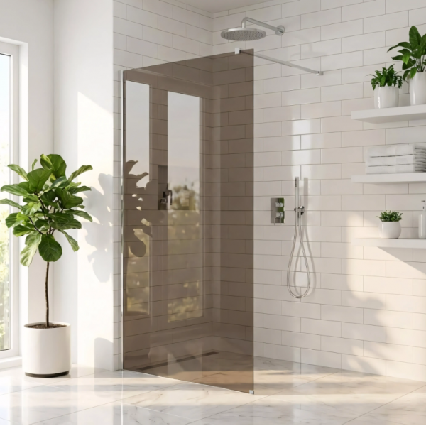 Душевая стенка REA FLEXI 140 BROWN CHROME