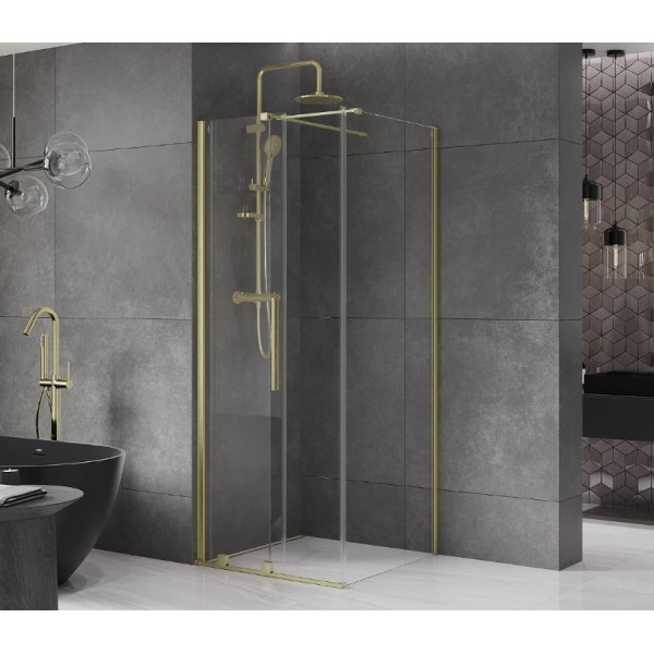 Душова кабіна MEXEN VELAR 100х100 BRUSHED GOLD