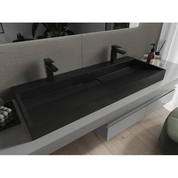 Умивальник (раковина) MEXEN AVA 100 BLACK MATT 2/O накладний підвісний