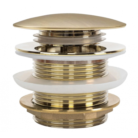 Донный клапан для ванны REA CLICK-CLACK BRUSHED GOLD