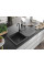Гранітна кухонна мийка MEXEN LEO BLACK GRANITE + сифон BLACK