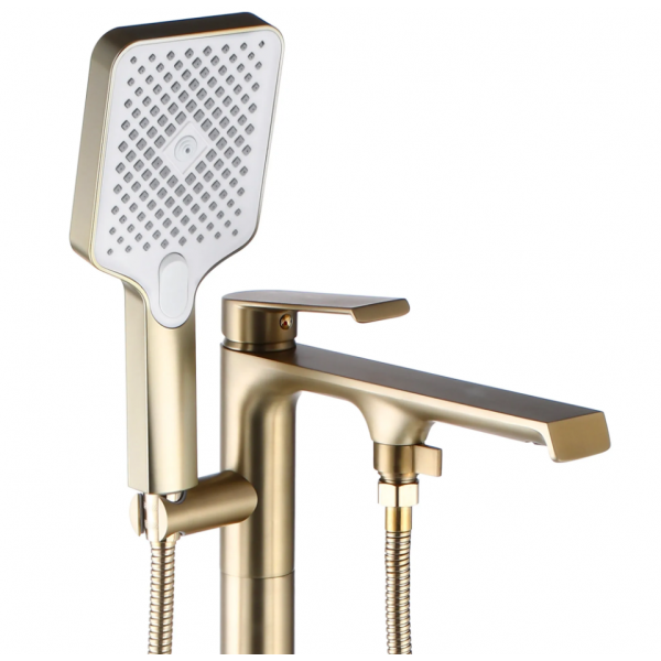 Смеситель для ванны REA HASS BRUSHED GOLD напольный